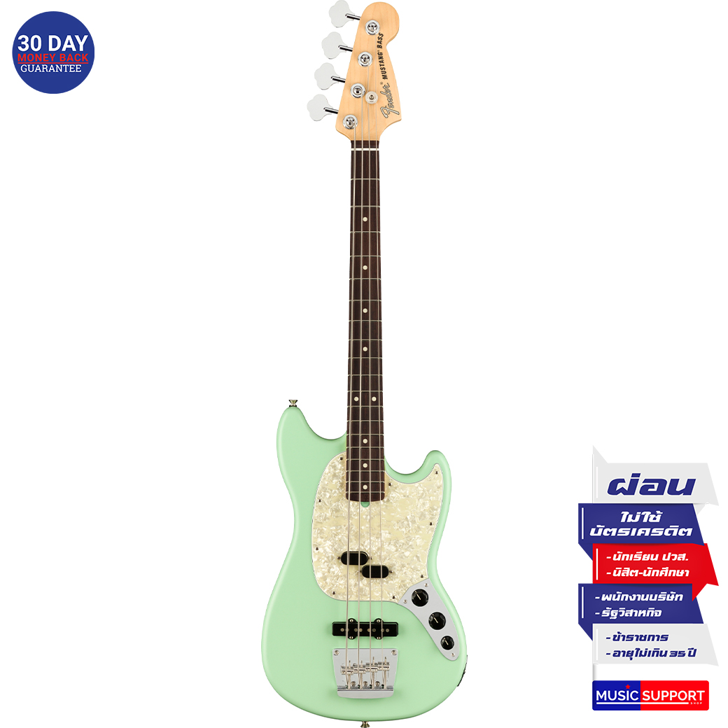 เบสไฟฟ้า Fender American Performer Mustang® Bass Satin Surf Green