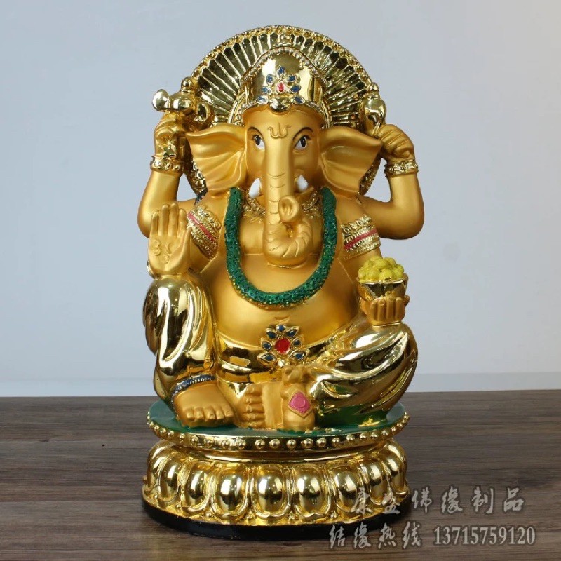 CT023B041 HAOYUN องค์พ่อ พระพิฆเนศ ค้าขายร่ำรวย การเงิน การงาน ประสบความสำเร็จ พระพิฆเนศปางเศรษฐี พระพิฆเนศปางประทานพร