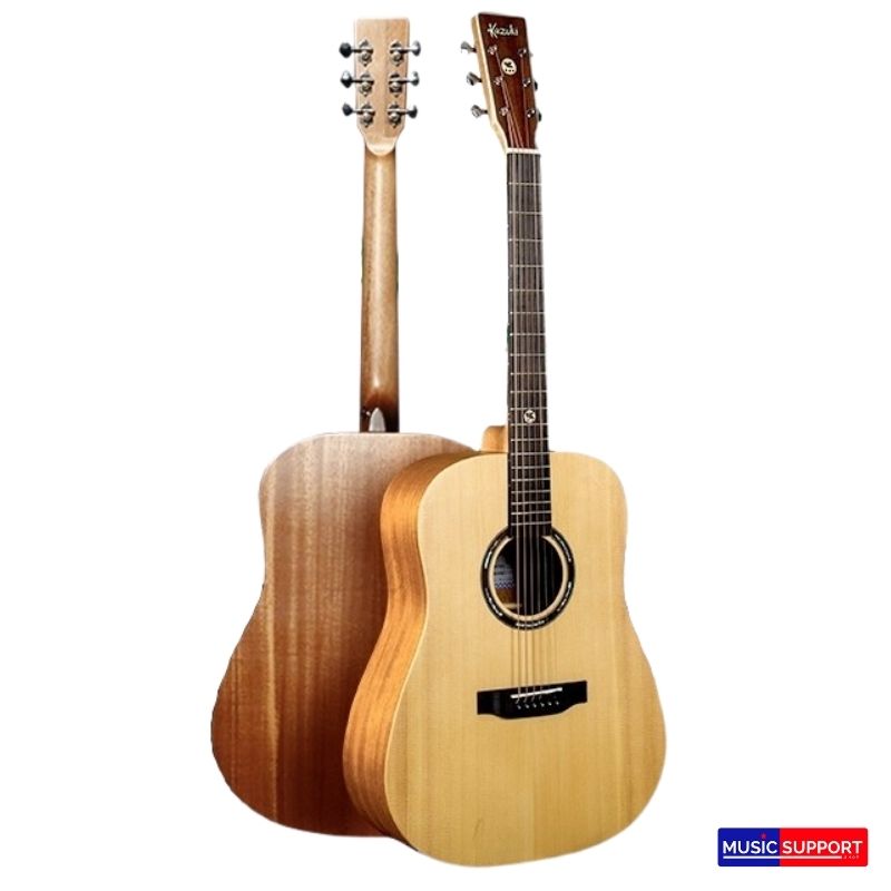Kazuki โปร่ง 41" Top Solid รุ่น AKZ-SOUL-D41 คอเต็ม +กระเป๋า