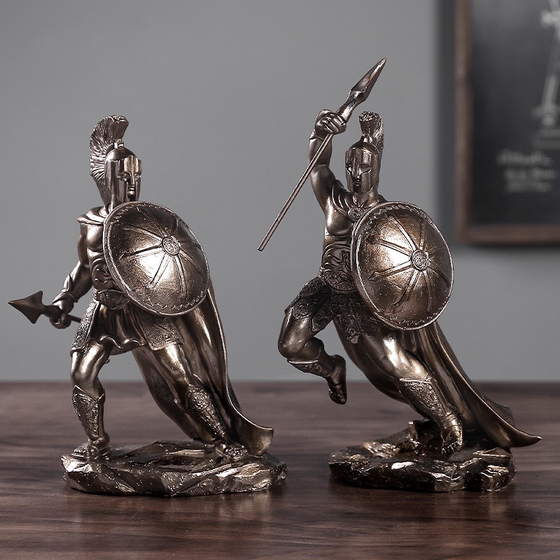 FAMITOSS ของแต่งบ้าน SPARTACUS SPARTAN MODEL นักขี่ม้า ขี่ม้า ของแต่งห้อง ของแต่งร้าน ของขวัญ