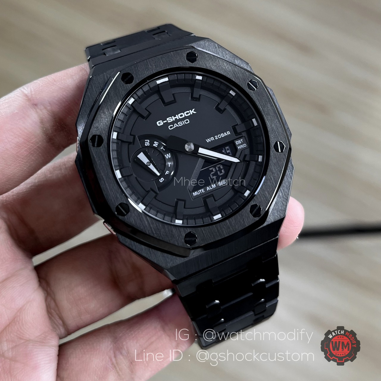 G-Shock AP Stainless Black Gen2 Edition รุ่น GA-2100SKE-7A ของแท้ ประกัน 1 ปี