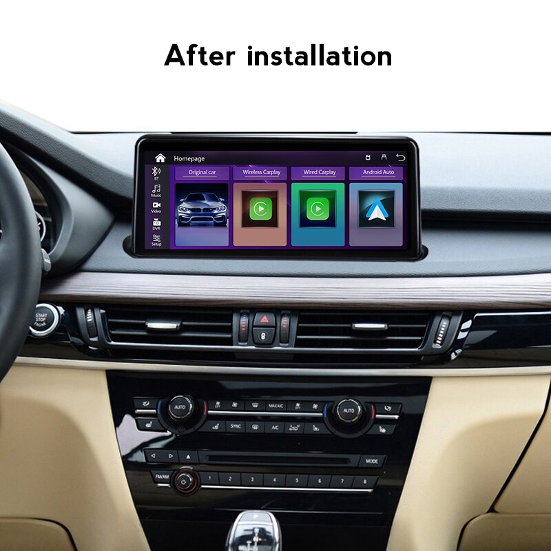 จอแอนดรอย BMW Apple CarPlay Android Auto Car Multimedia BMW-X5-X6-E70-E71-2007
