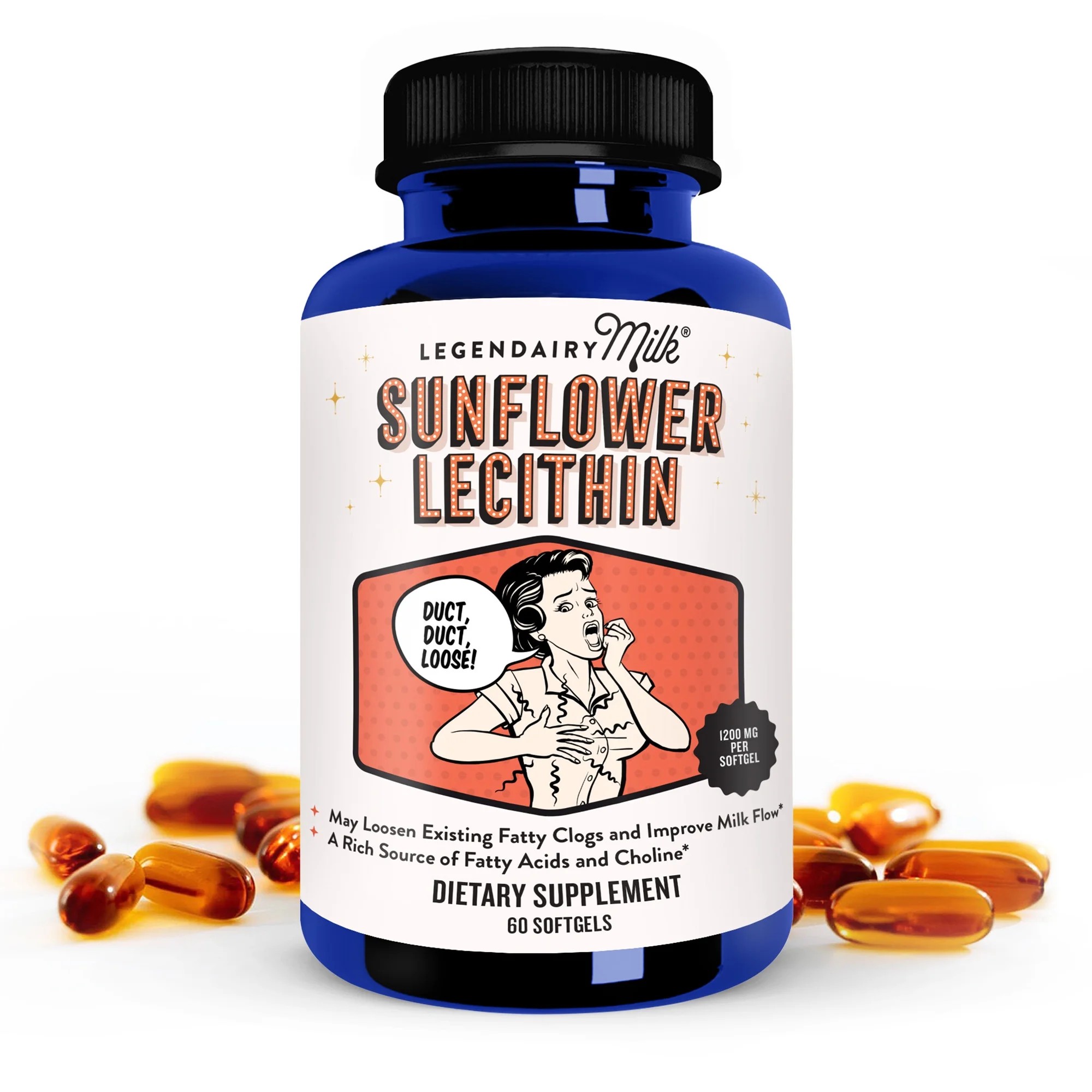 Legendairy Milk Sunflower Lecithin 1200 mg,Supplement for Clogged Milk Ducts ขนาด 60 เม็ด อาหารเสริมสำหรับท่อน้ำนมอุดตัน สินค้าพรีออเดอร์ รอ 20 วัน