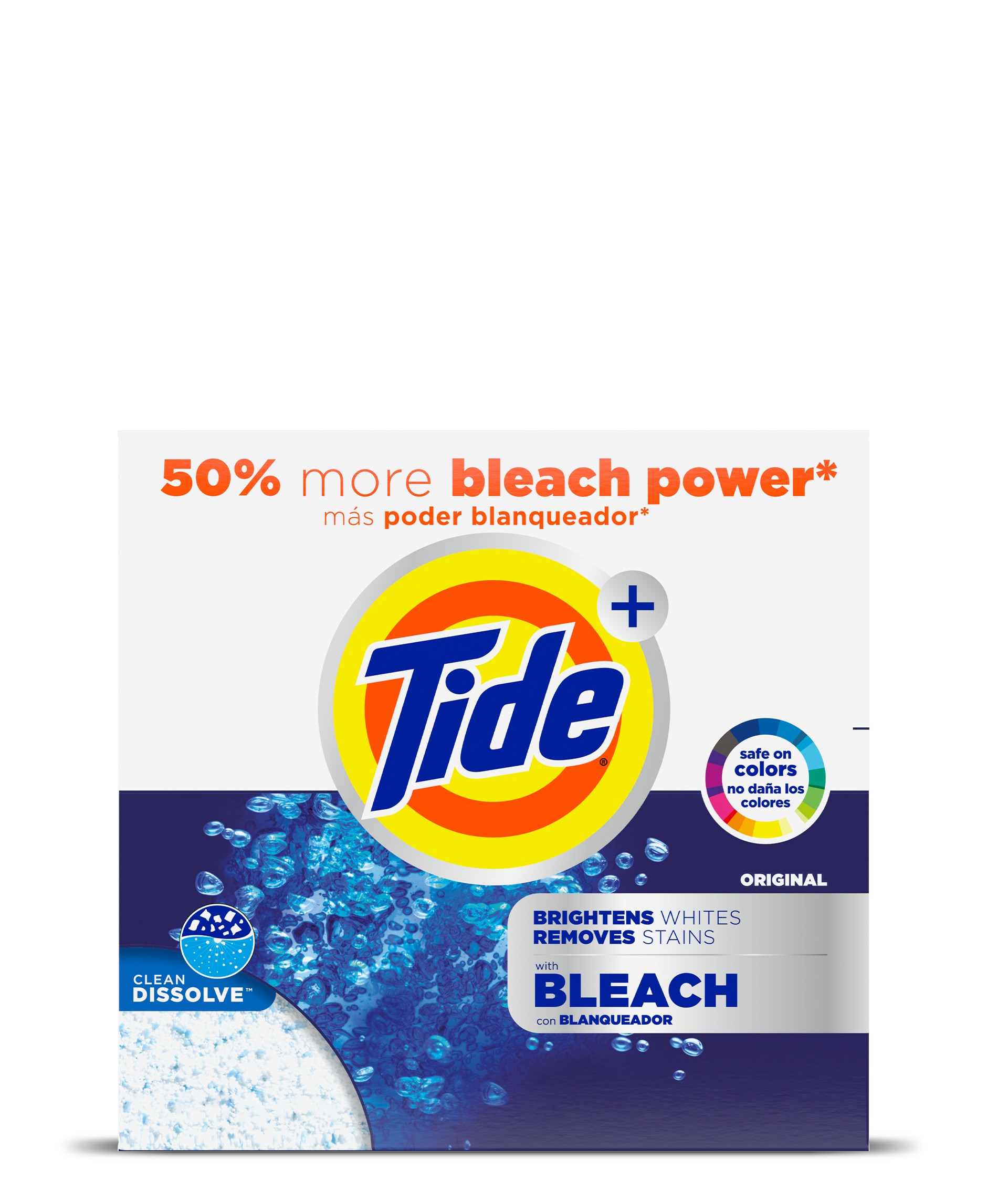 Tide Plus Bleach Powder Laundry Detergent ผงซักฟอก ซักผ้าขาวและผ้าสี ปลอดภัยต่อเสื้อสี
