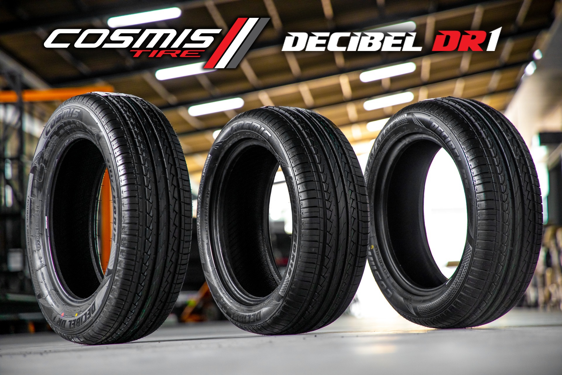 ยาง COSMIS Decibel DR1 นุ่มเงียบ สำหรับรถเก๋ง 185/60r15 ,195/50r15 ,195/55r15(ราคาต่อเส้น)