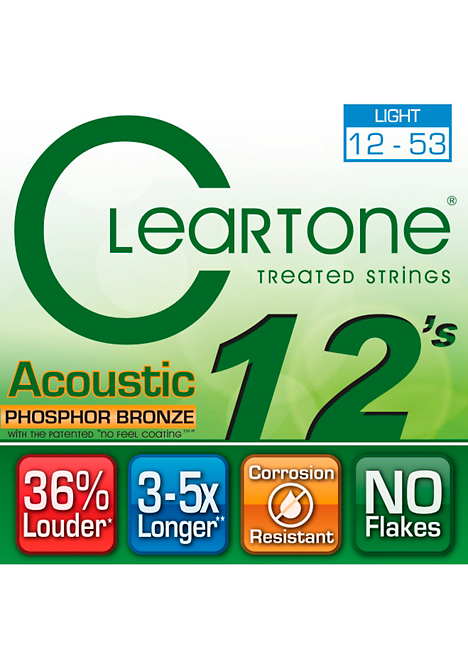 สายกีตาร์โปร่ง Cleartone AC #12-53 Phosphor Bronze