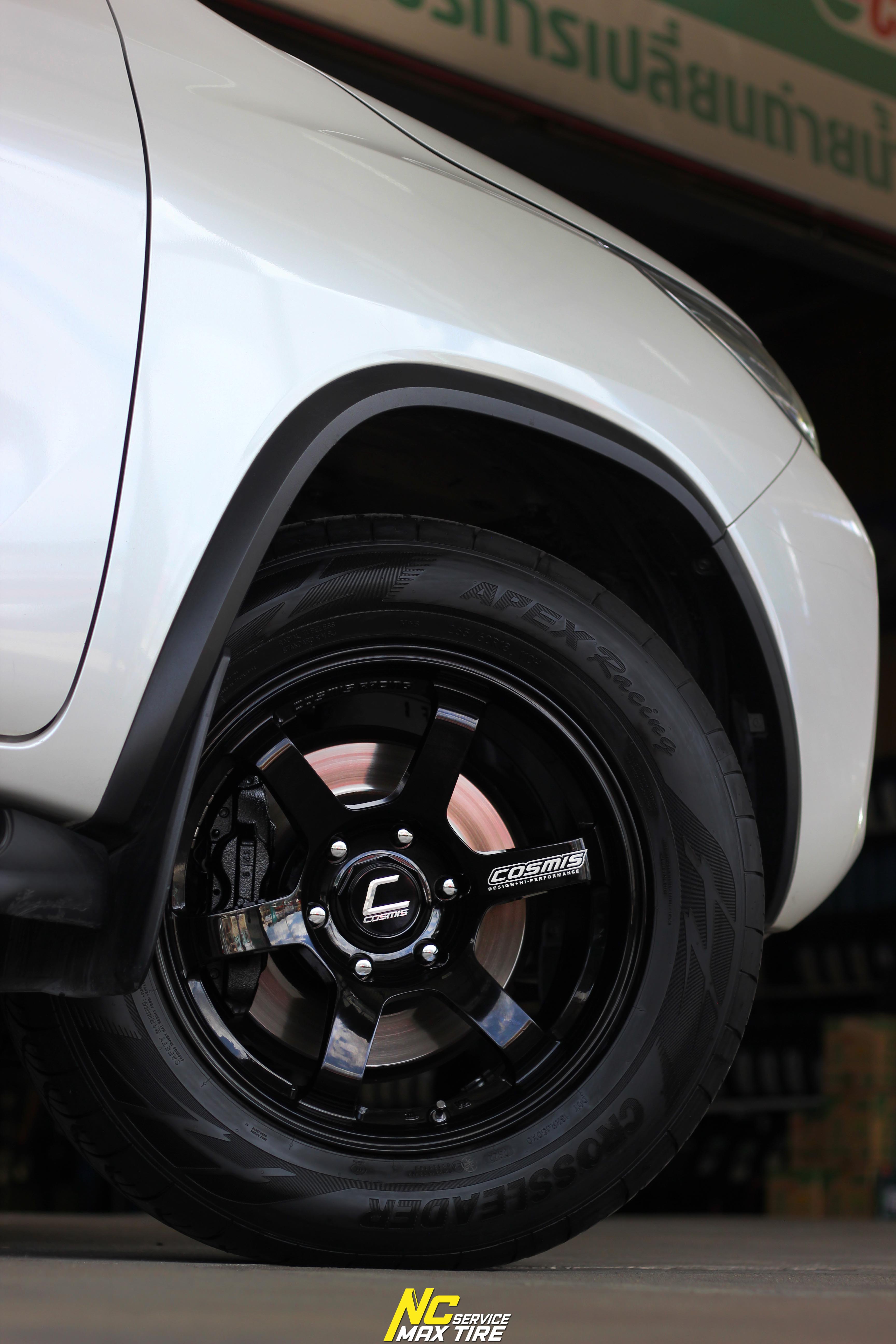 Toyota Fortuner / SUV / ล้อแม็กสำหรับกระบะ / ล้อแม็กขอบ18 / RG-06SR / 18x9.0 6H139.7 ET0 / ล้อแม็กสีดำเงาทั้งวงCNCหยอดตัวหนังสือขาว / ล้อแม็กสวยๆ / SUV PPV / NC / NCล้อแม็ก