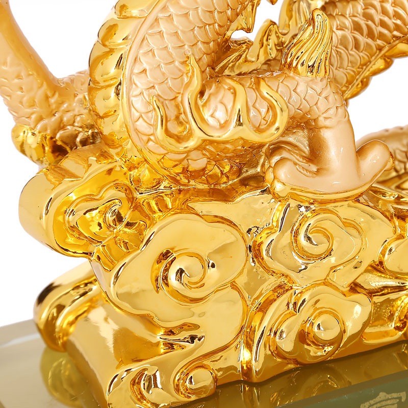 CT017B046 HAOYUN มังกรเสริมโชคลาภ ความรุ่งเรือง ของแต่งบ้าน ของขวัญมงคล ของตั้งโต๊ะ ของตั้งโชว์ เสริมดวง เสริมฮวงจุ้ย