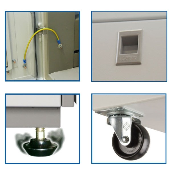 G4-61045 19” GERMAN SERVER RACK 45U, (60 x 100 cm.) Two-Tone White-Gray