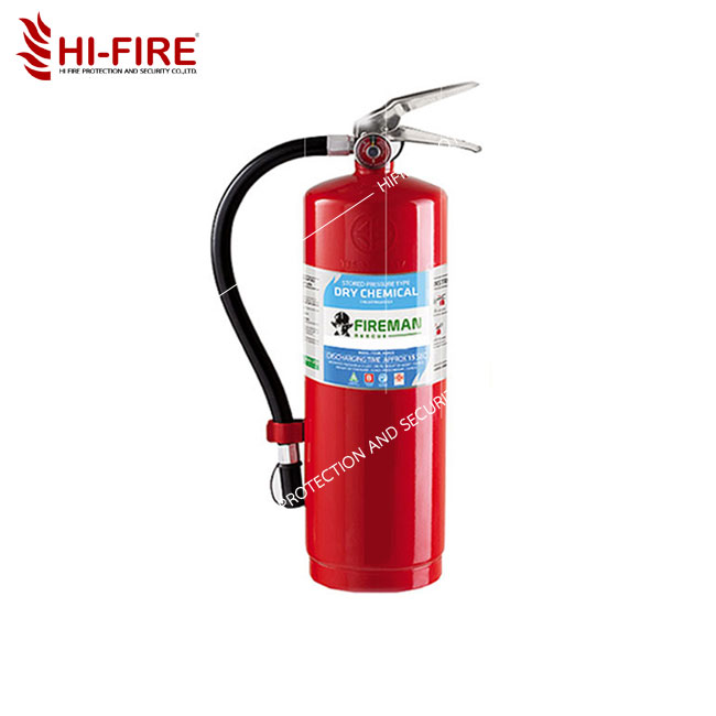 ถังดับเพลิง ชนิดผงเคมีแห้ง ขนาด 15 ปอนด์ รุ่น 6A30B ยี่ห้อ Fireman