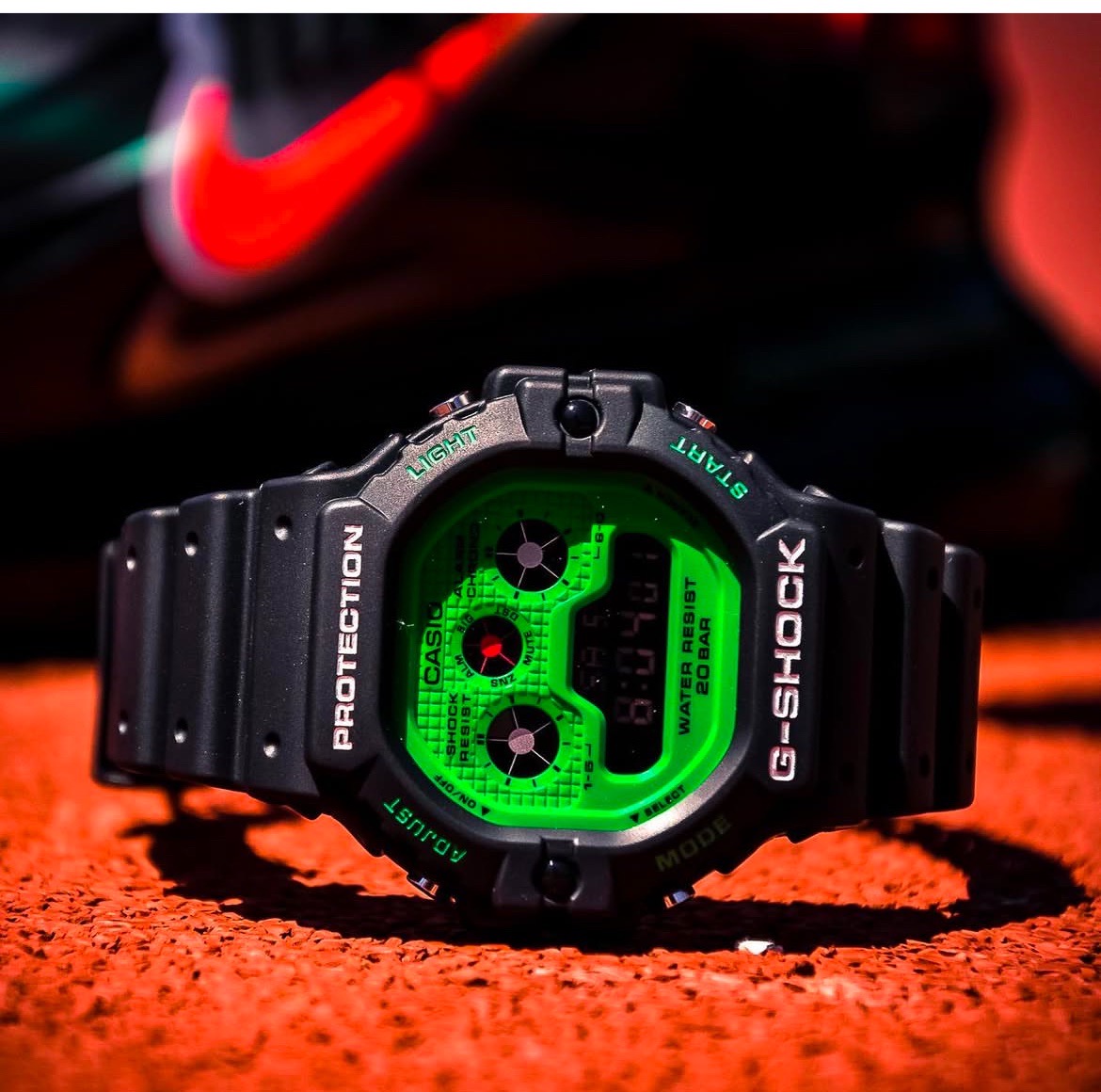 G-Shock Black Green Mark Rider Sports Style ของแท้ ประกันศูนย์