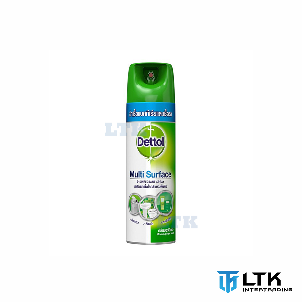 Dettol สเปรย์ฆ่าเชื้อแบคทีเรีย ฆ่าเชื้อโรค Morning Dew 450มล