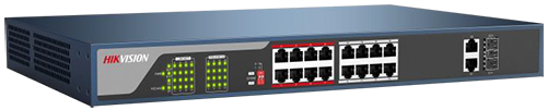 PoE Switch 16 Port+2 GbE 230W รุ่น DS-3E0318P-E