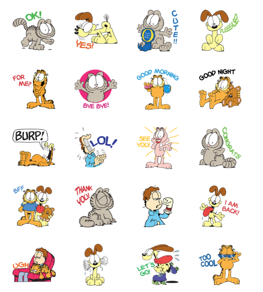 ขายสติกเกอร์ไลน์ Garfield และผองเพื่อน