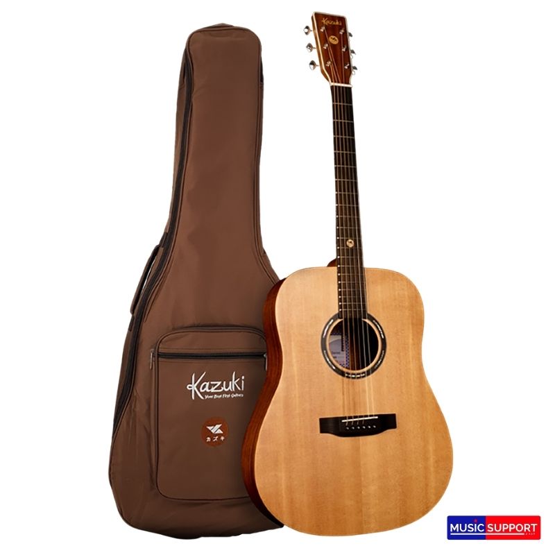 Kazuki โปร่ง 41" Top Solid รุ่น AKZ-SOUL-D41 คอเต็ม +กระเป๋า