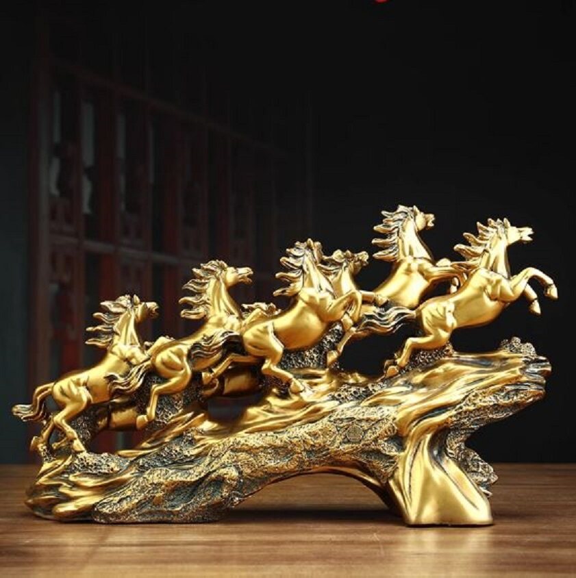 CT193B130 HAOYUN โมเดลม้าแปดตัว ม้านำโชค ของขวัญขึ้นบ้านใหม่ ของขวัญเลื่อนตำแหน่ง