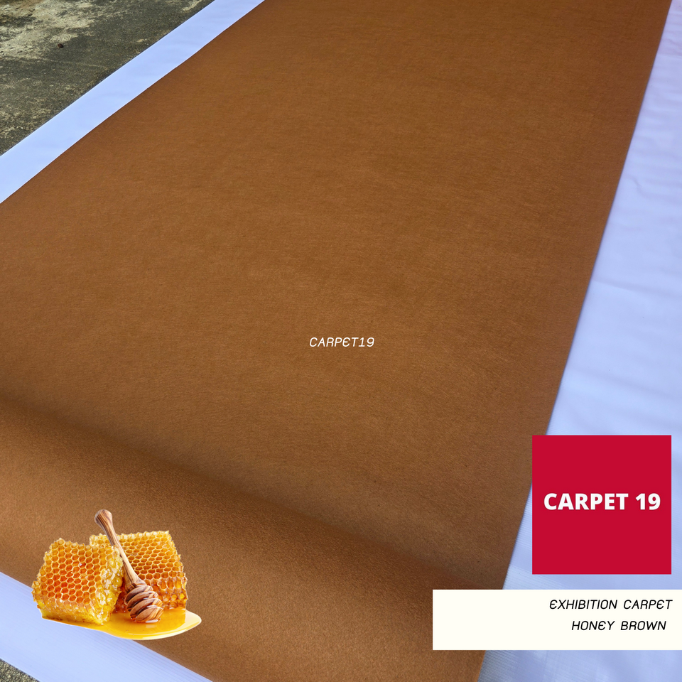 ราคายกม้วน!! CARPET19 พรมอัดเรียบ สีน้ำผึ้ง รุ่น M1.5 กว้าง 1.5 เมตร ยาว 25 เมตร หนา 2.0 มม.