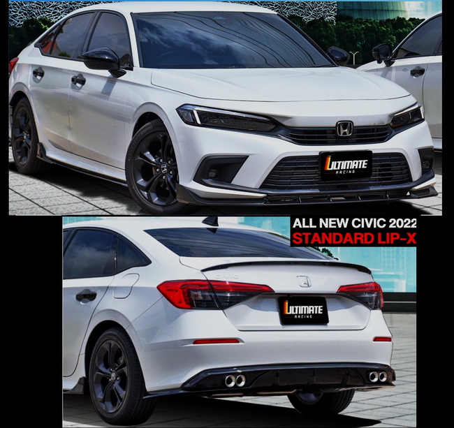 ชุดแต่งรอบคัน Civic FE Ultimate Standard LIP-X ท่อคู่แบบ 4 ใบ