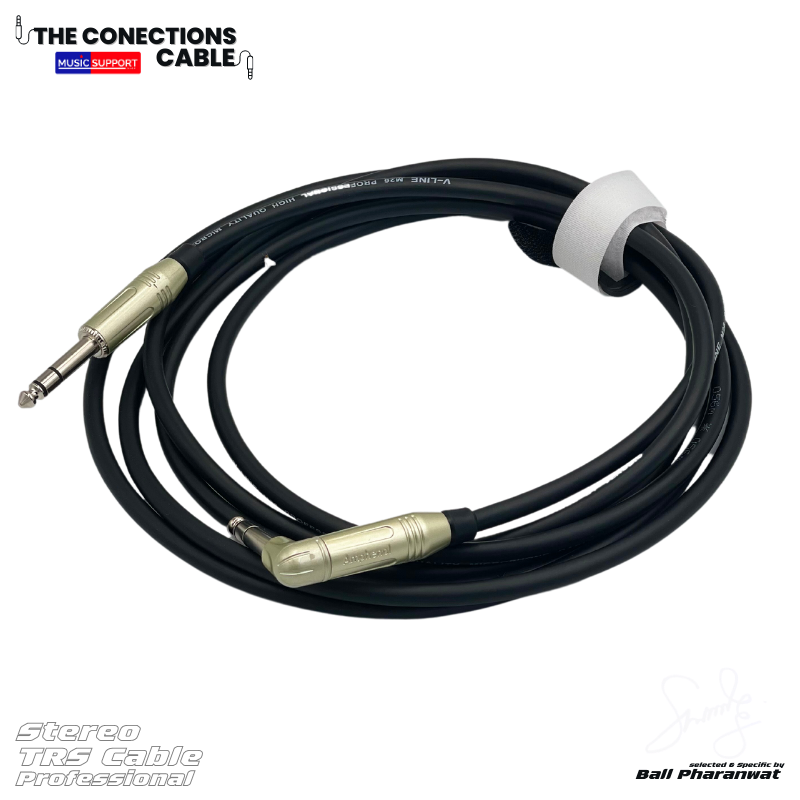 สายสัญญาณ Stereo TRS Cable Professional TRS-TRS 1/4" Ball Pharanwat signature By The Connections Cable MSP