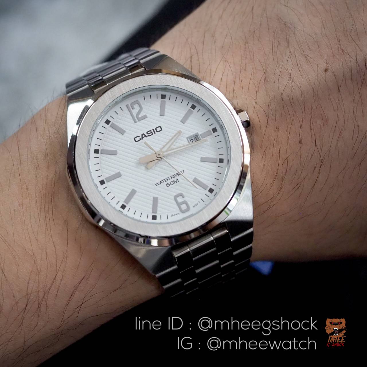 Casio Analog White Steel