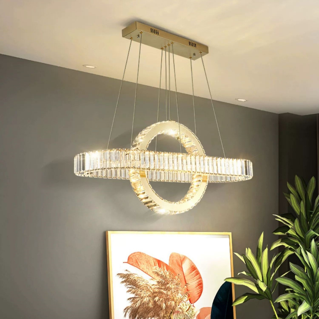 CT181A140 SOTMIA โคมไฟระย้าโต๊ะอาหารสไตล์บาร์ โคมไฟคริสตัล