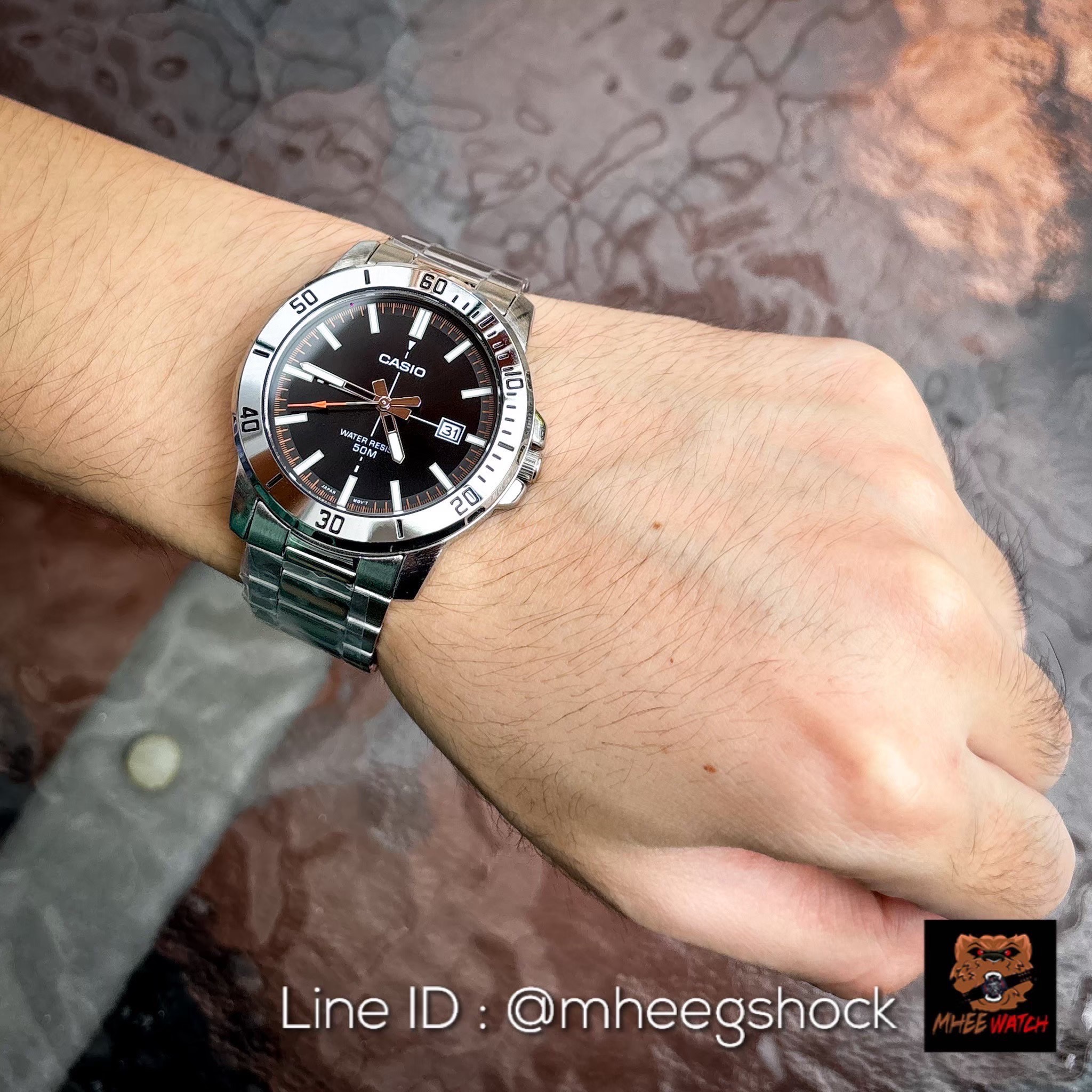 Casio Men of Steel ขอบส้ม