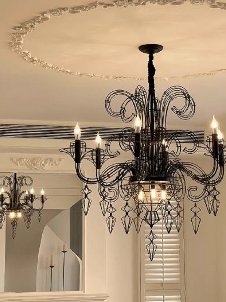 CT238A309 SOTMIA โคมไฟระย้า โคมไฟโมเดิร์นสีดำ Chandelier Lighting โถงบรรได โต๊ะทานอาหาร