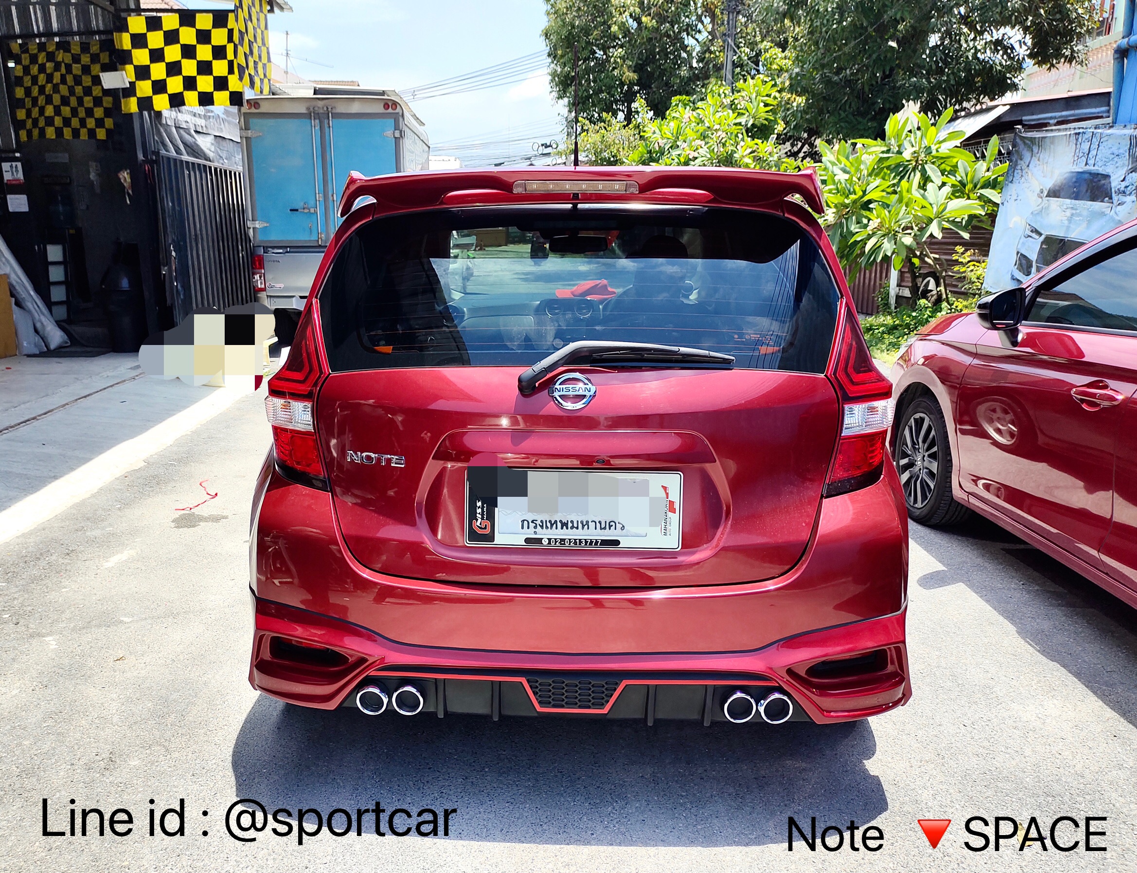 ชุดแต่งรอบคัน Nissan Note ทรง SPACE ท่อคู่สปอร์ต , สเกิร์ต นิสสันโน๊ต แต่งสวย งานคุณภาพ ราคาไม่แรง