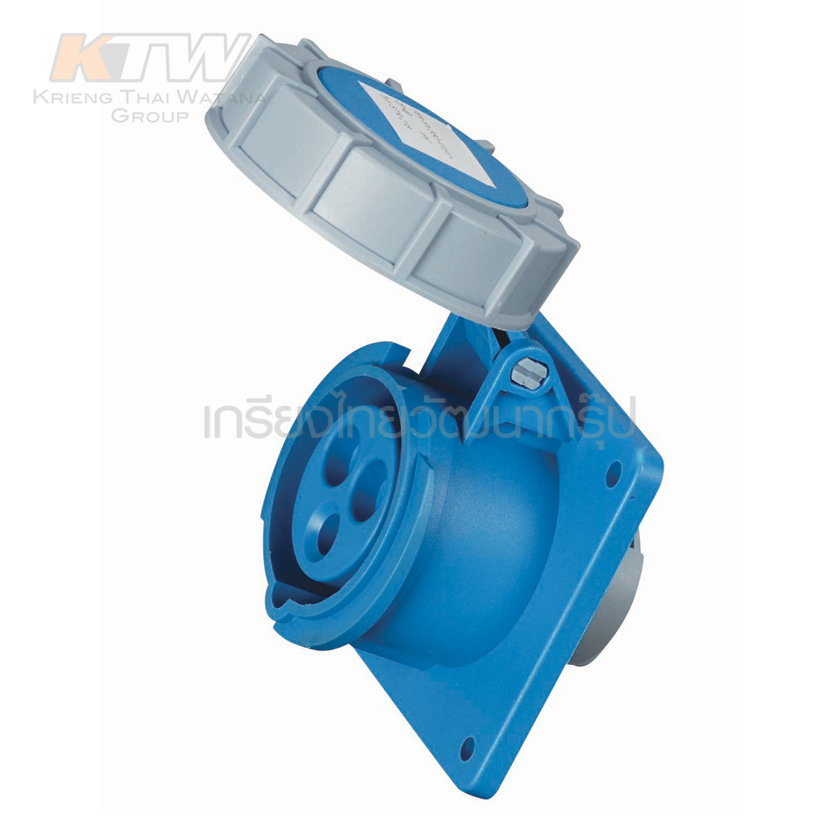 MARATHON ปลั๊กและเต้ารับอุตสาหกรรม เอ็นจิเนียริ่งพลาสติกที่ไม่ลามไฟ แบบ ฝังตรง