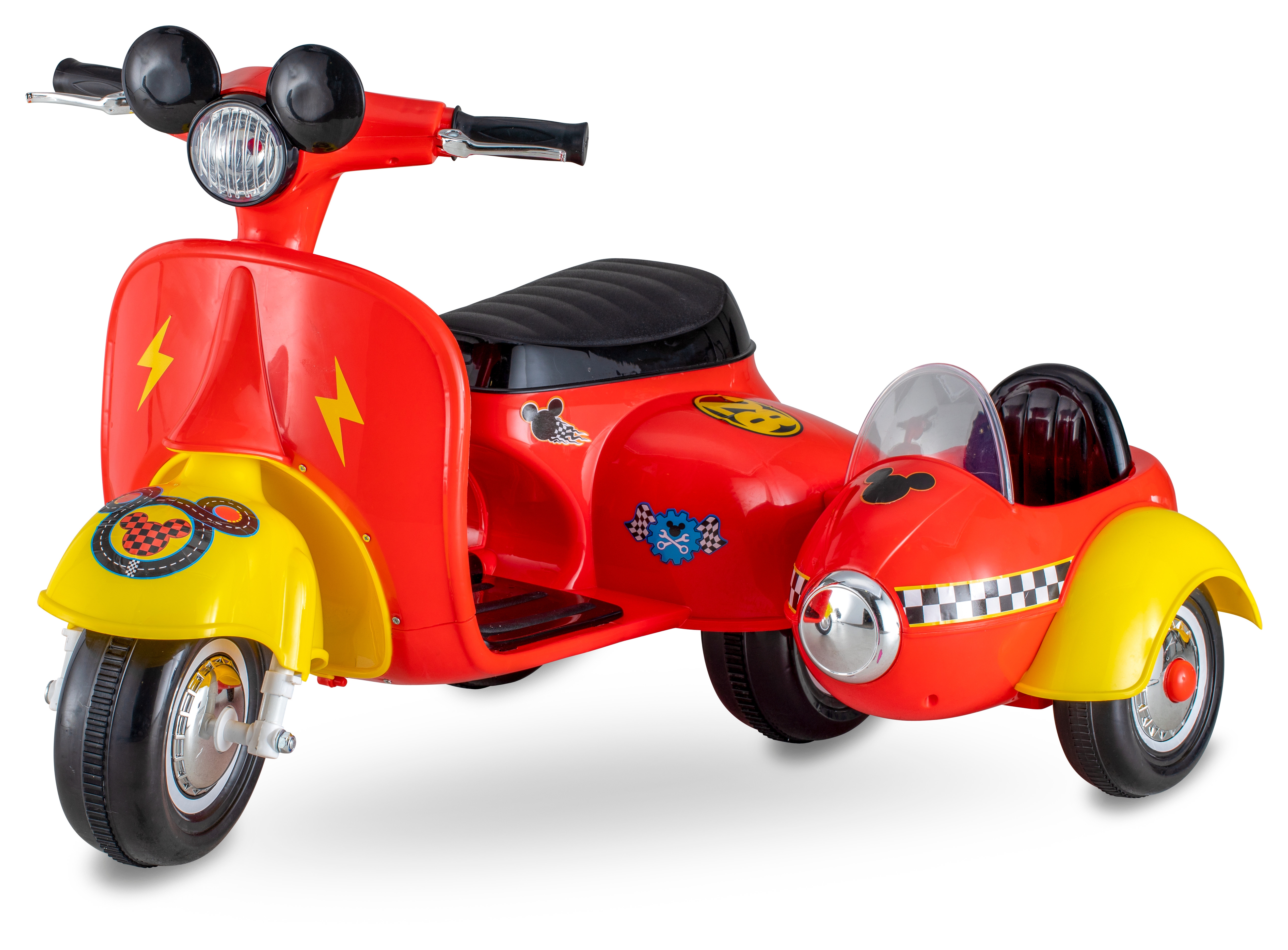 Kid Trax Mickey Mouse Sidecar Scooter รถแบตเตอรี่เด็ก
