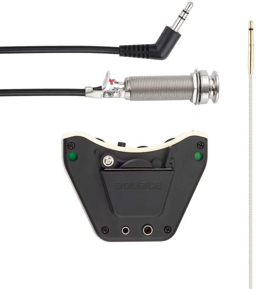 Double B1G Soundhole Control Preamp Pickup System for Acoustic Guitar, Black