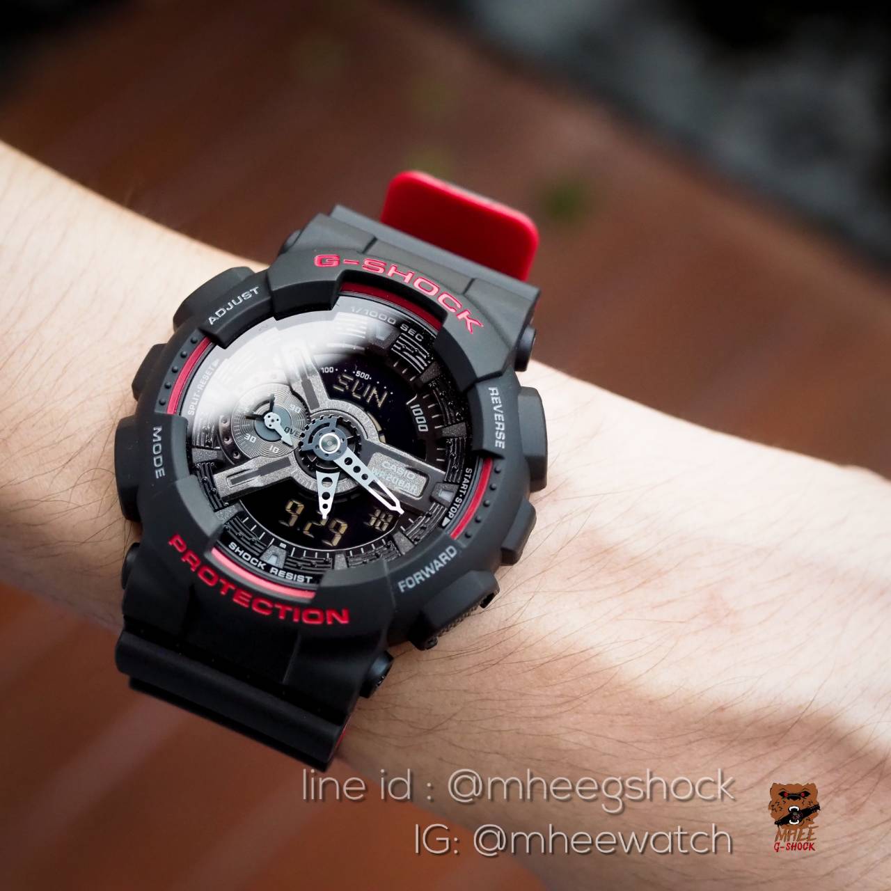 รุ่น GA-110HR Black-Red