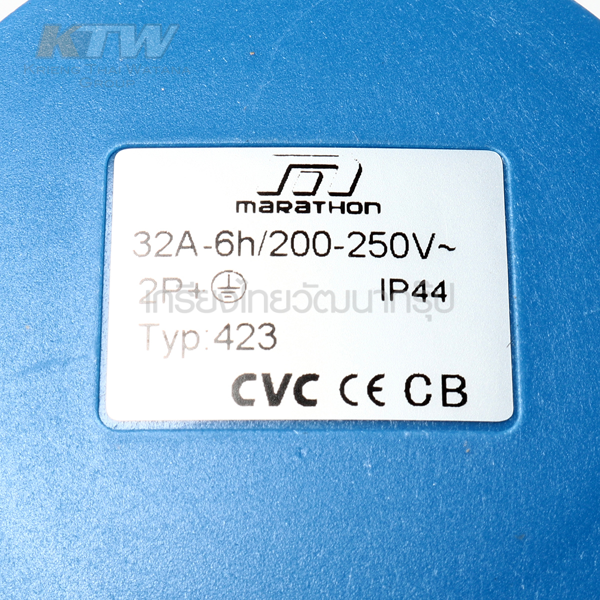 MARATHON ปลั๊กและเต้ารับอุตสาหกรรม เอ็นจิเนียริ่งพลาสติกที่ไม่ลามไฟ แบบ ฝังเฉียง