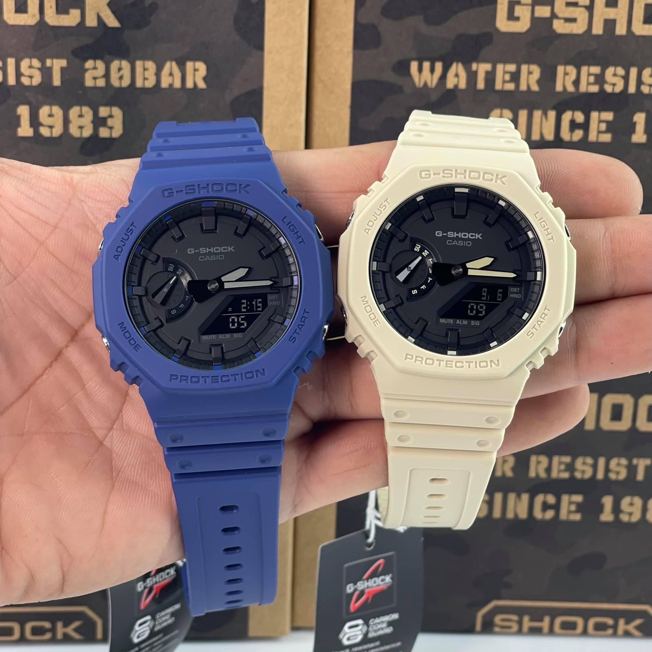 G-Shock Ga-2100 New Color หน้าAP Blue Color&Beige Color