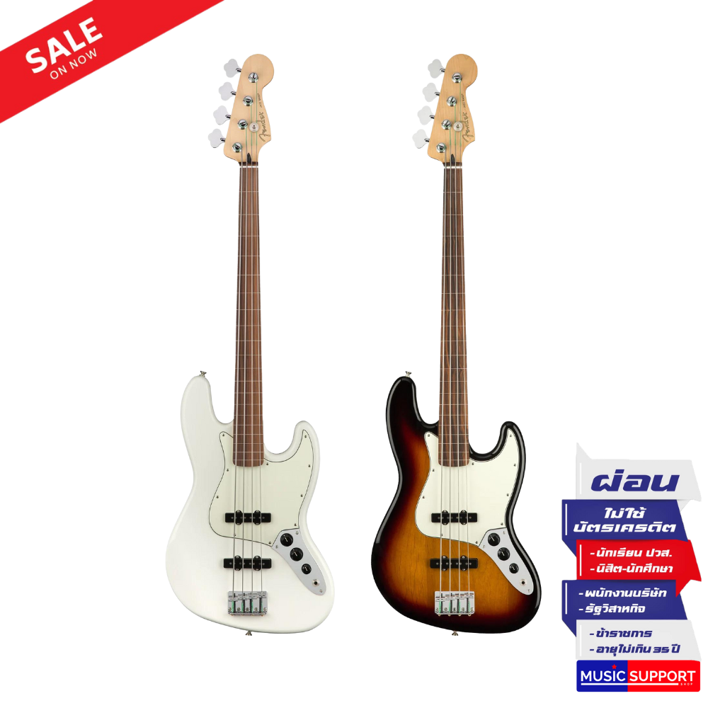 เบสไฟฟ้า Fender Player Jazz Bass Fretless PF