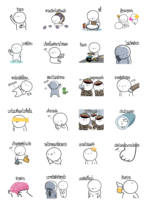 ขายสติกเกอร์ไลน์ หัวกลมดุ๊กดิ๊ก V.11