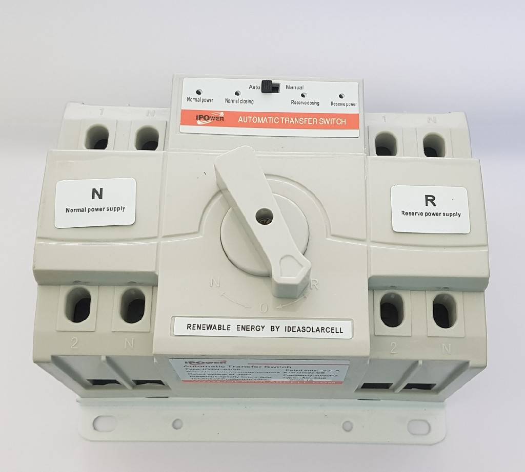 ATS (Automatic Transfer Switch) Model: CSQ1-63/2P สำหรับไฟ 220vac เบรคเกอร์ในตัว ATS สวิทซ์สลับแหล่งจ่ายไฟอัตโนมัติ สามารถทนกระแสได้ถึง 63 แอมป์ ชิ้น 2022-06-03 16:55:38 2024-01-11 09:43:35