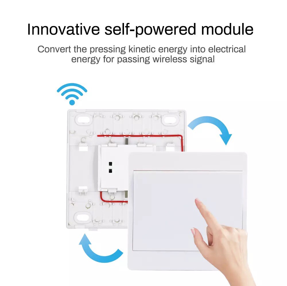 Wireless Switch สวิตช์ไร้สายอัจฉริยะ แบบ 1 ช่อง 2 ช่อง และ 3 ช่อง ไม่ต้องเดินสายไฟ ติดตั้งง่าย