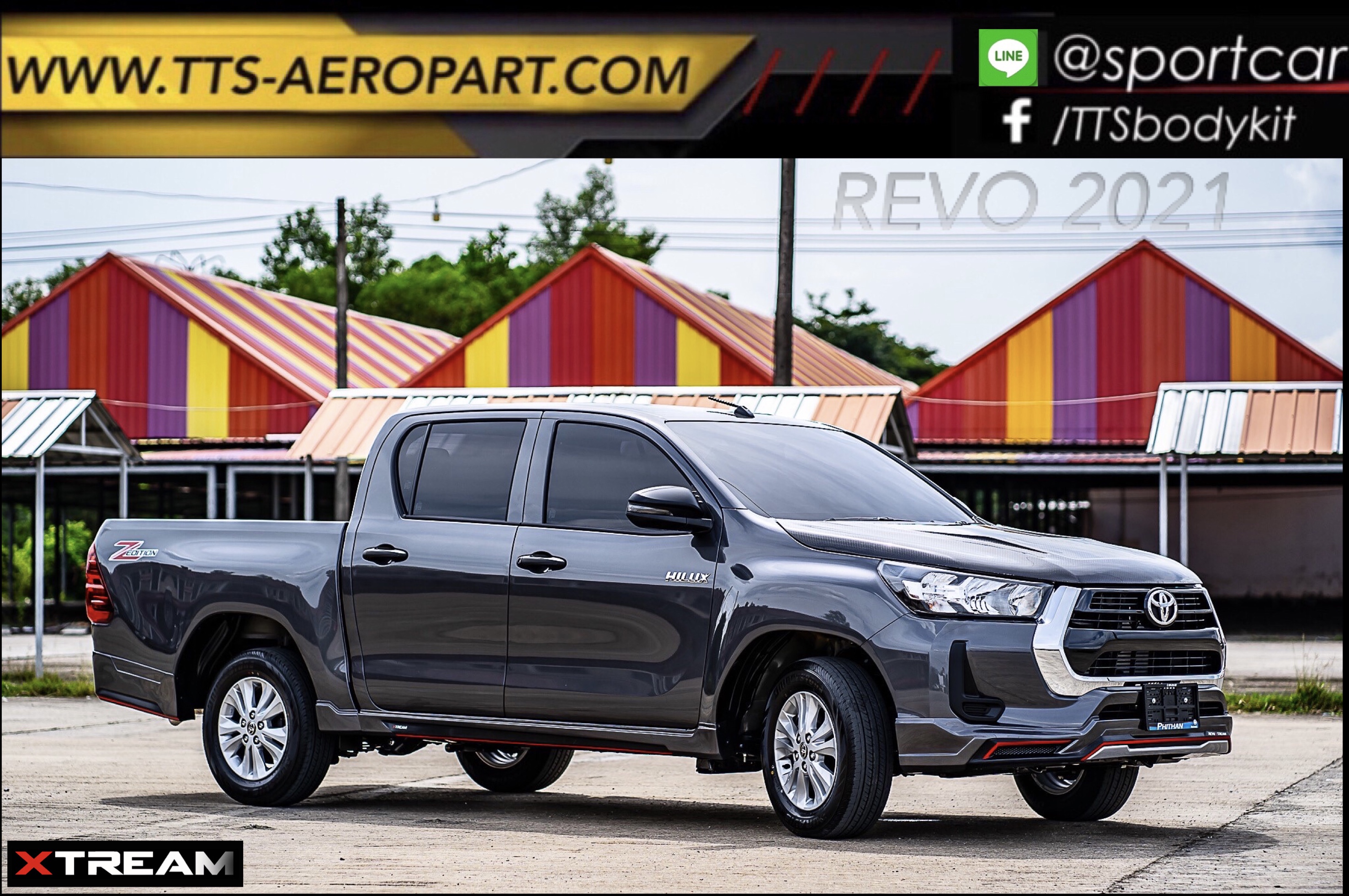 ชุดแต่ง Toyota Revo 2021 2022 X-TREAM Sport, รีโว่ รุ่นตัวเตี้ย สเกิร์ตรอบคัน Toyota Revo แต่งสวย byแต่งรถTTS สำเนา