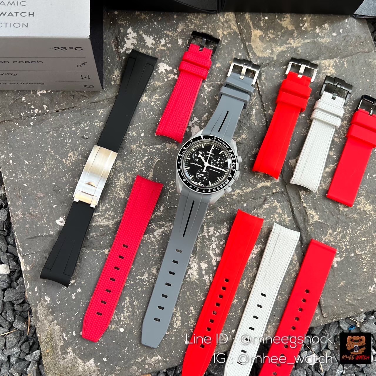 สาย Premium Rubber Strap Silicone 20MM For Swatch X Omega รวมถึงใส่Brandอื่นๆ
