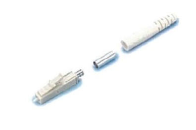UF-0002 LC Simplex Multimode, Ivory, Zirconia Connector, Beige Boot 0.9 mm, 3.0 mm diameter Cable