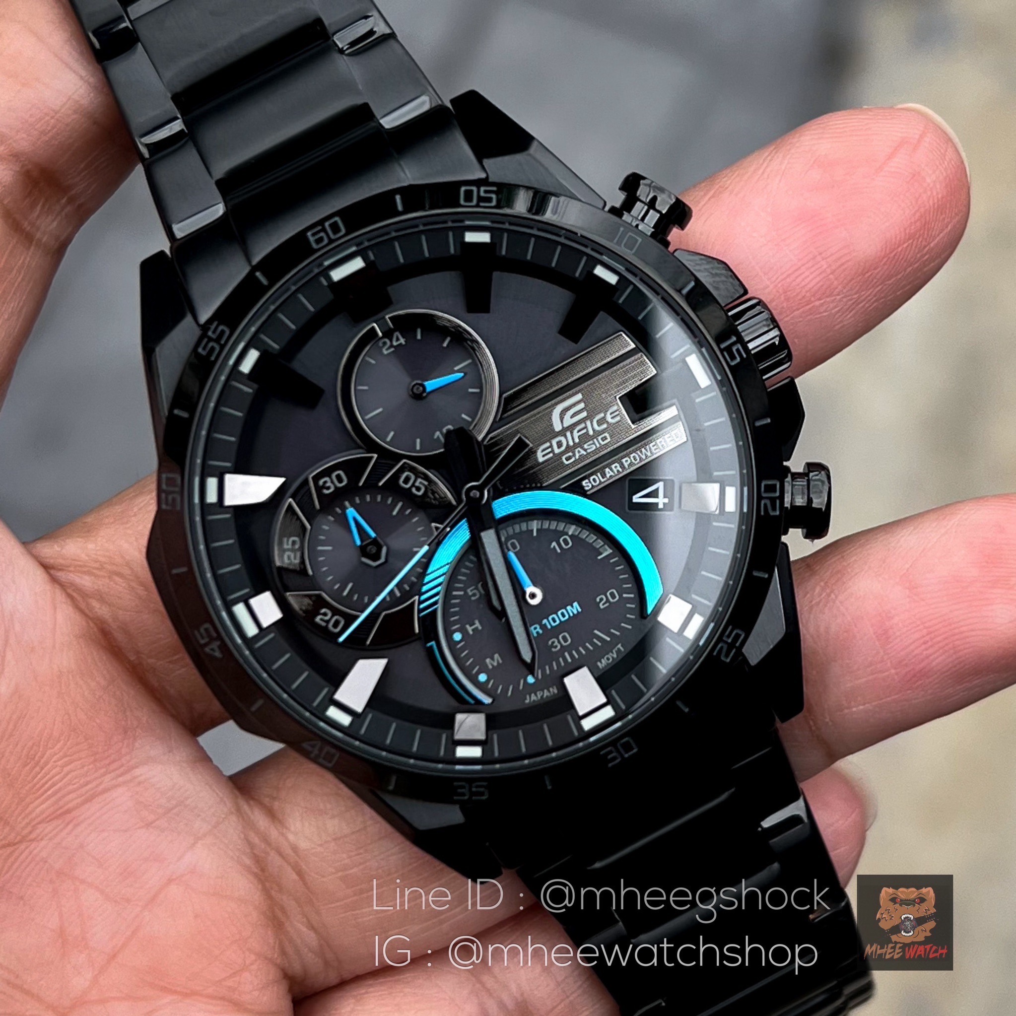 Casio Edifice Solar Powered PVD Black Stainless Chronograph EQS-940DC-1BVUDF