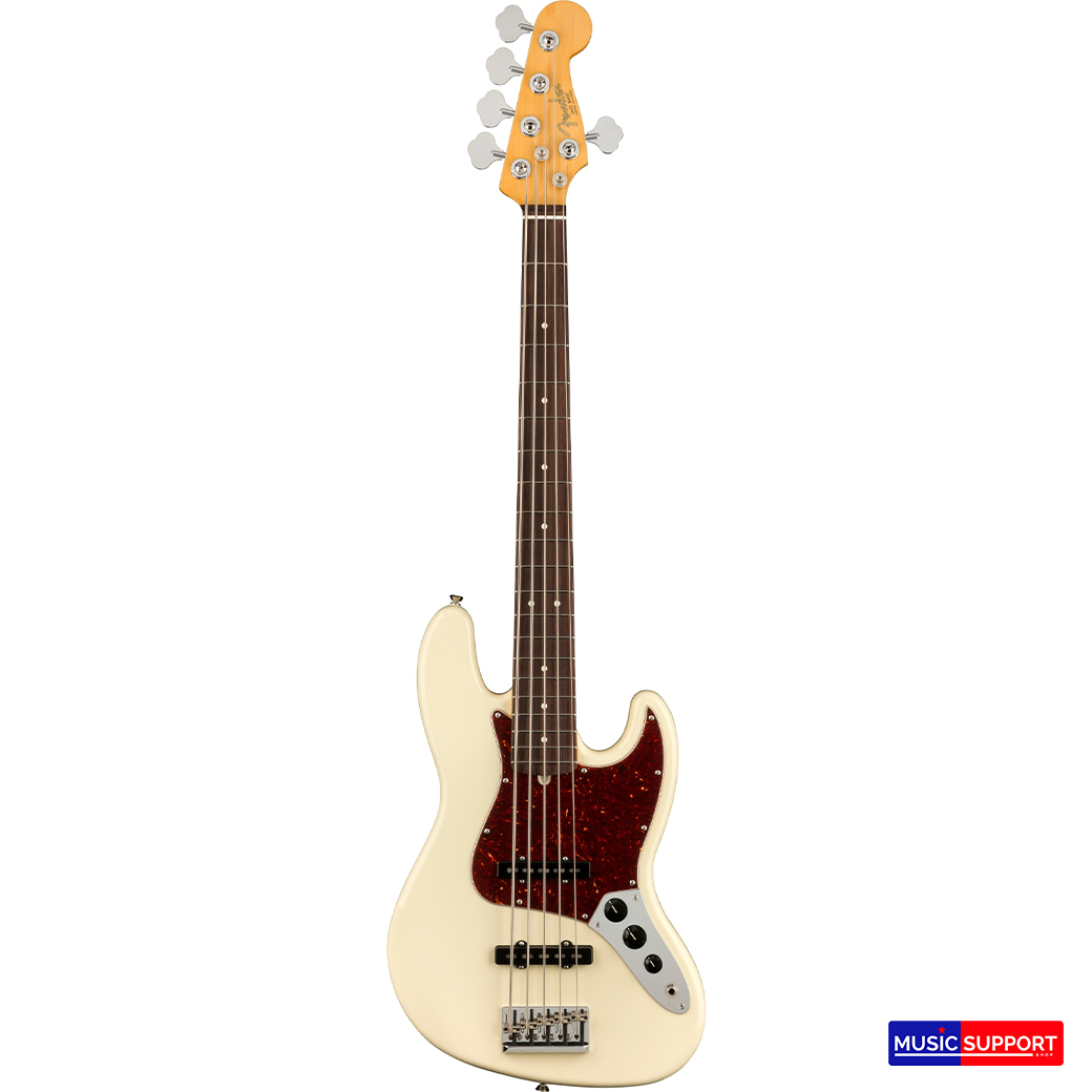เบสไฟฟ้า Fender American Professional II Jazz Bass® V RW Olympic White