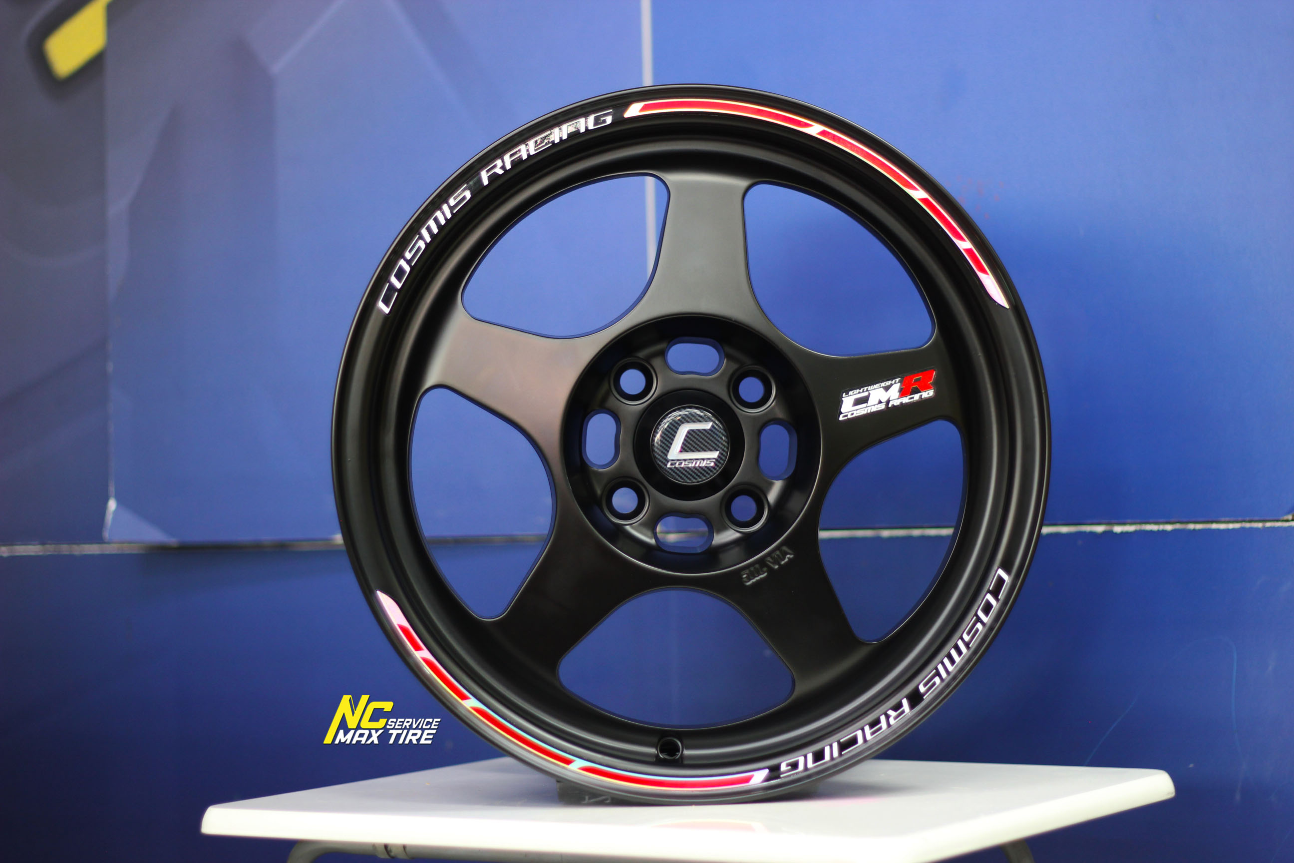 ล้อแม็กขอบ15 / Cosmis / CMR / ล้อแม็กสีดำด้าน / 15X7 4H100 ET35