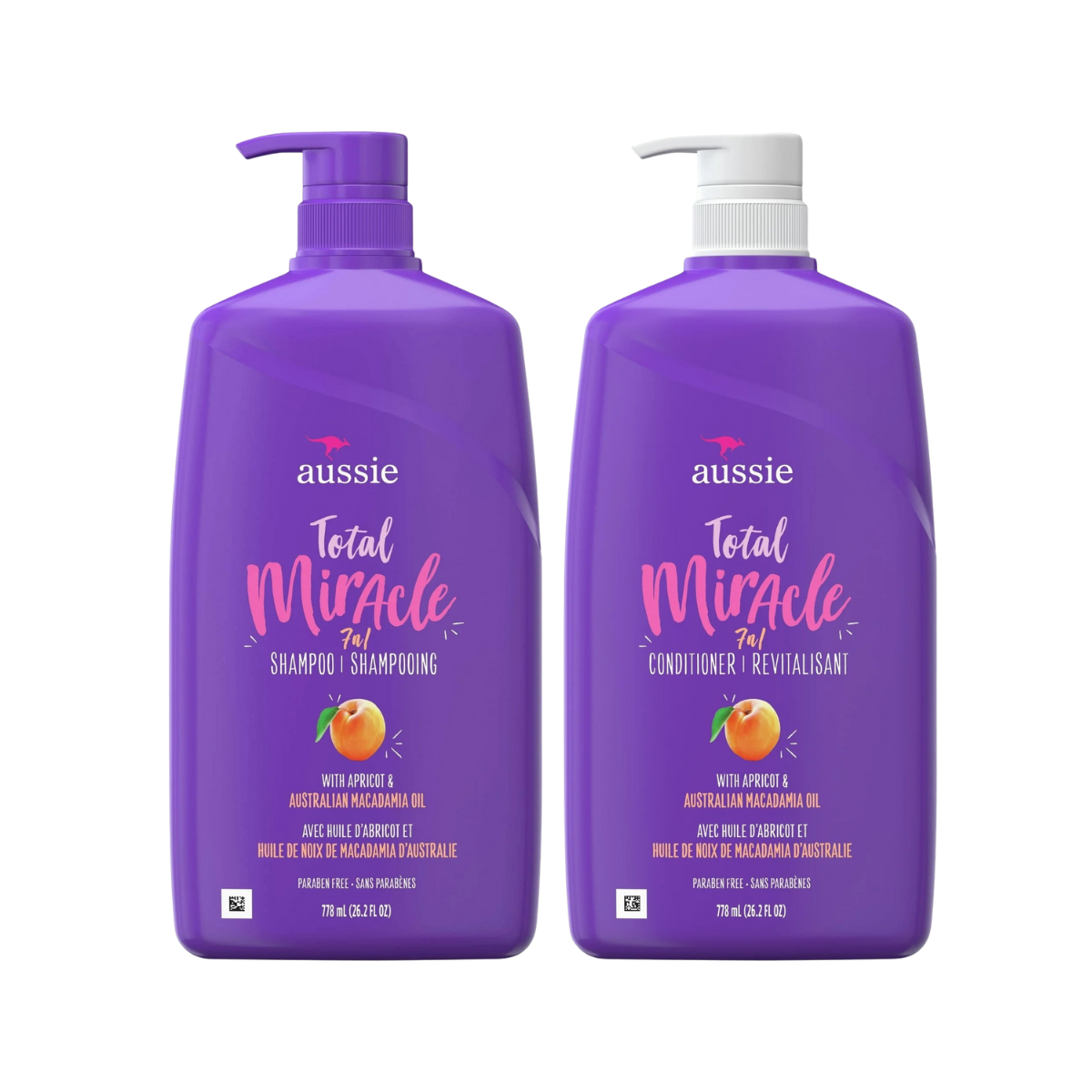 Aussie Total Miracle with Apricot & Macadamia Oil แชมพูผมเสียแตกปลาย ครีมนวดผมป้องกันผมแตกปลาย ขนาด 30.4 Oz./ 900 mL.