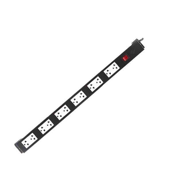 19" GERMANY G7-00012B AC Power Distribution 12 Universal Outlet w/Cable 3 M. & Surge Protection, Black *จัดส่งฟรี เขต กทม. และปริมณฑล