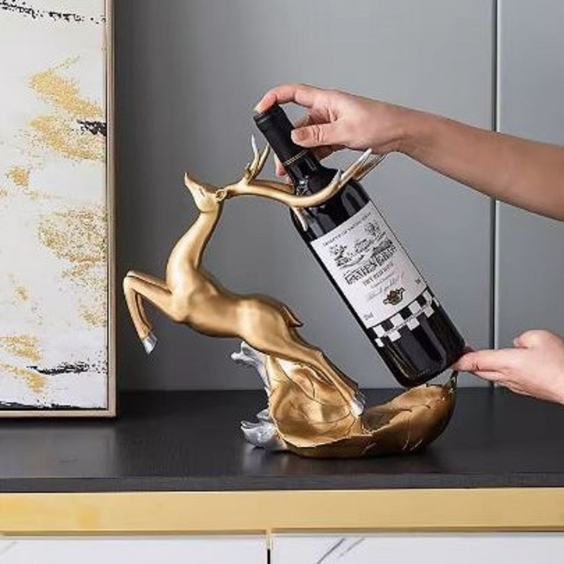 CT188D110 HOMMY ที่วางขวดไวน์ กวาง ของตกแต่งบ้าน ของขวัญขึ้นบ้านใหม่