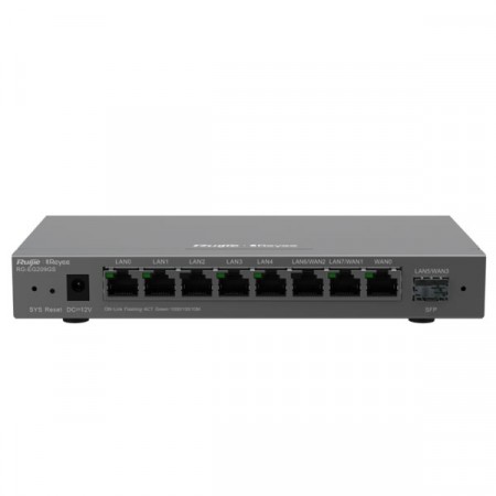 Reyee RG-EG209GS Cloud Managed Router Multi-WAN Load Balancing Support , 8 Gigabit Ethernet Ports (WAN/LAN), 1 Gigabit SFP Port, Free Cloud Management