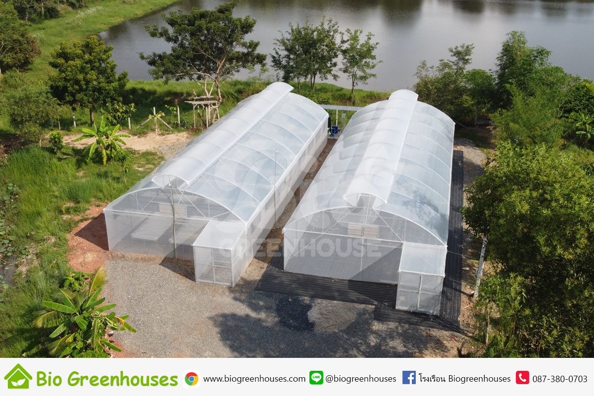 โรงเรือนจั่ว2ชั้น ขนาด 8x20ม. จำนวน2หลัง จ.นครนายก