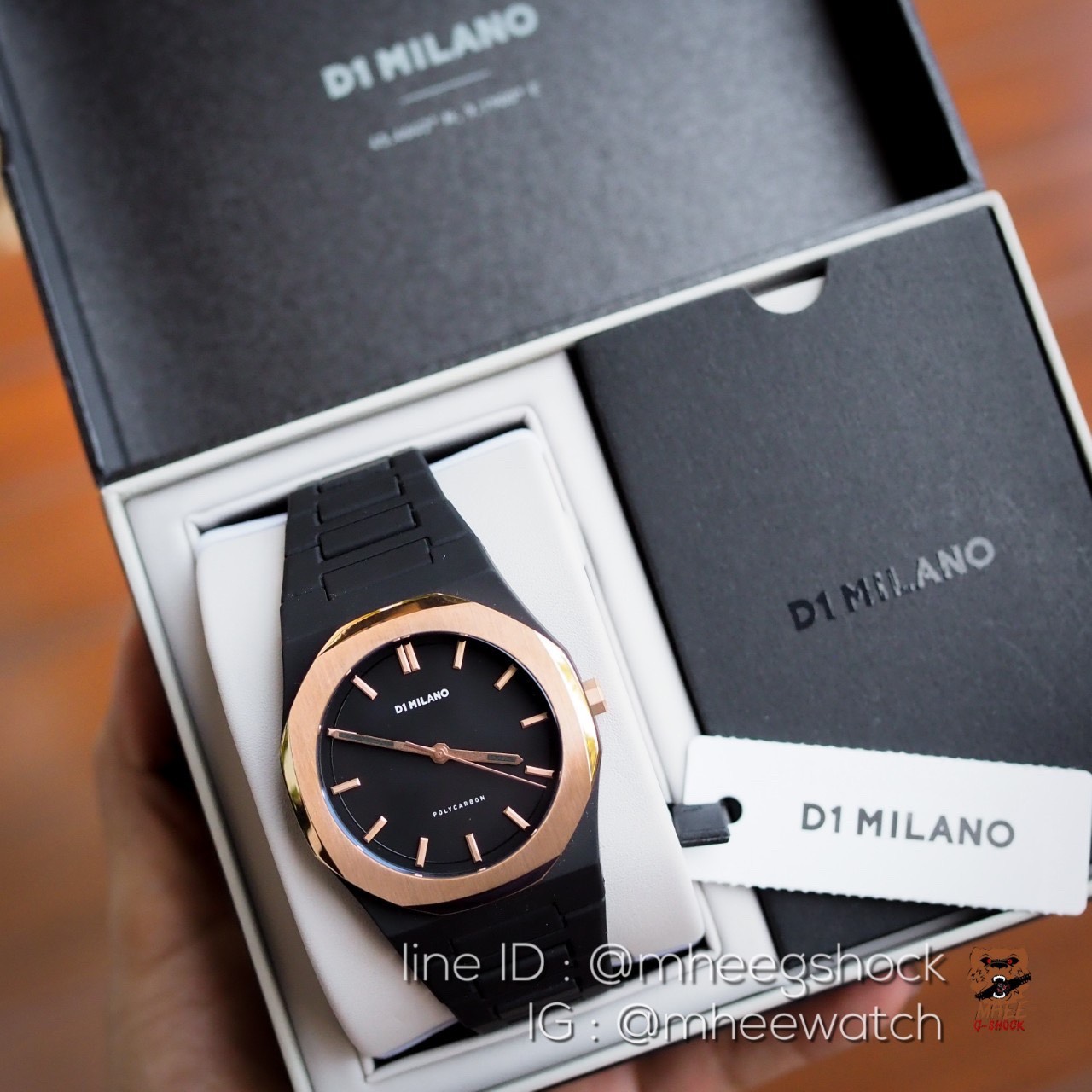 D1 Milano Black Rose Gold Poly Carbon